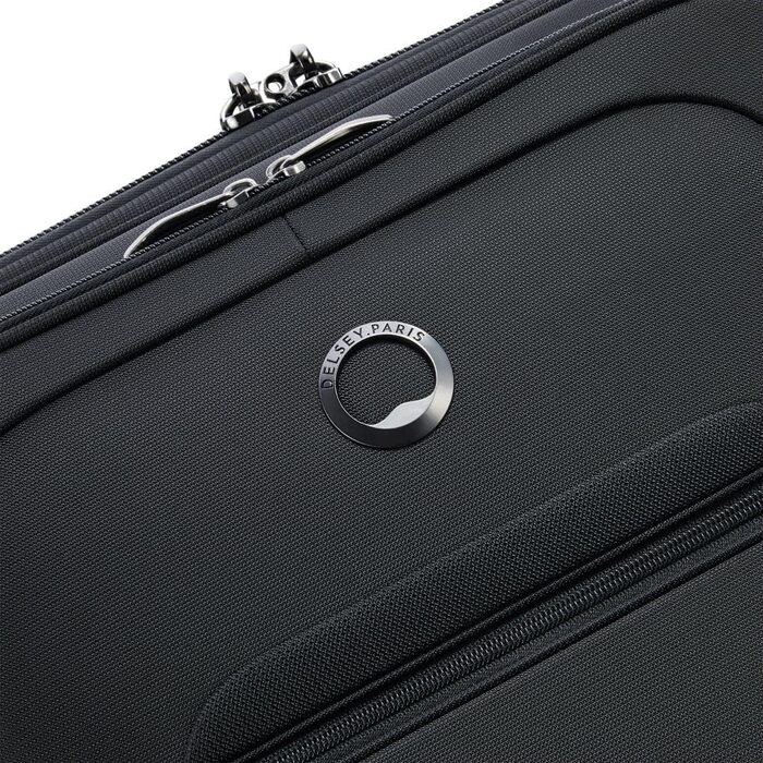 Велика м’яка валіза DELSEY PARIS Helium DLX, розширювана, 115 л, 77×49×33 см, чорна