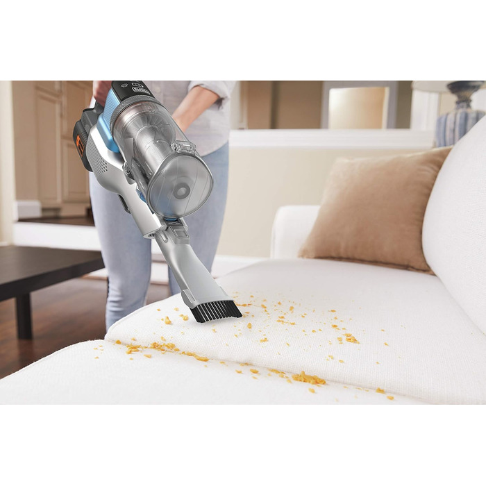 Бездротовий пилосос BLACK+DECKER 4-в-1 36В, 2.0А·год, електрощітка, ручний та вертикальний, безмішковий, з насадкою 2-в-1, акумулятором, зарядним та кріпленням, модель 2019