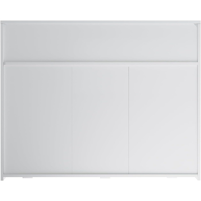 Комод SUNXURY з LED підсвіткою, білий глянець, для вітальні, кухні чи спальні, 90x35x83 см