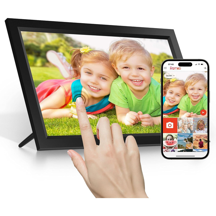 Frameo WiFi Цифровий фоторамка, 32GB, сенсорний екран, Smart Cloud, автоповорот, подарунок (15.6 дюйми)