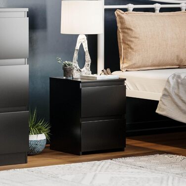 Тумба приліжкова Vida Designs Denver, чорна, 40х29,5х29,5 см