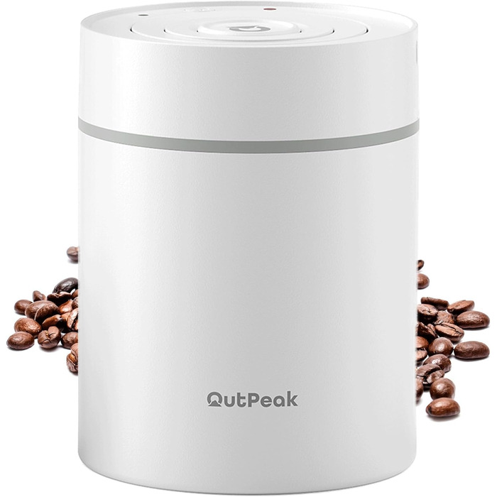 OUTPEAK Neo 2025 Kilo Auto-Vakuum-Kaffeedose: Вакуумний контейнер для кави OUTPEAK Neo 2025 Kilo, 1,5 л (500 г кавових зерен), з автоматичним вакуумуванням, нержавіюча сталь, для бариста, подарунок (великий, матовий чорний)