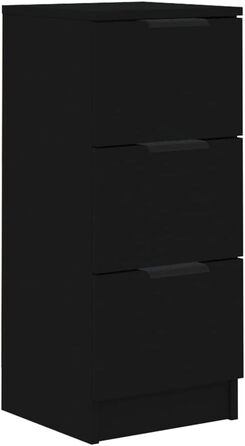 Вітрина vidaXL чорна 30x30x70 см з ДСП