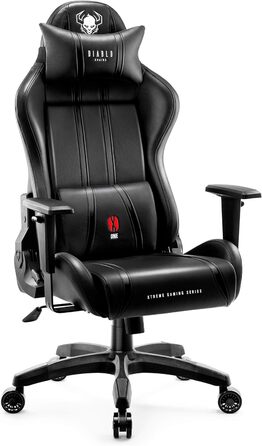 Ігрове крісло Diablo X-One 2.0 XL Craft King з ергономічним дизайном, регульованими підлокітниками, подушками для шиї та попереку, функцією гойдання, для геймерів і офісу
