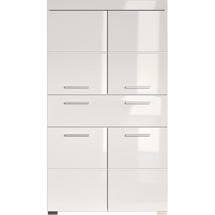 Пенал для ванної trendteam Amanda, білий глянець, 73x130x31 см