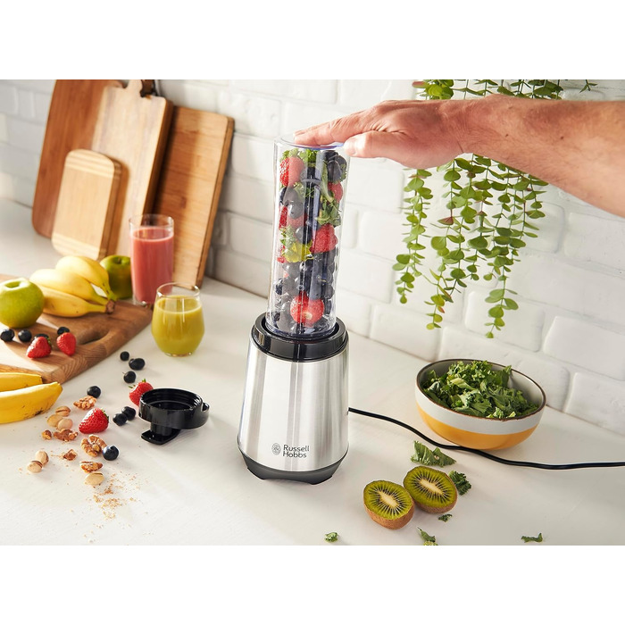 Стаціонарний блендер Russell Hobbs 23472-56 для смузі та коктейлів, 23500 об/хв, чаша 600 мл (BPA-free), нержавіюча сталь
