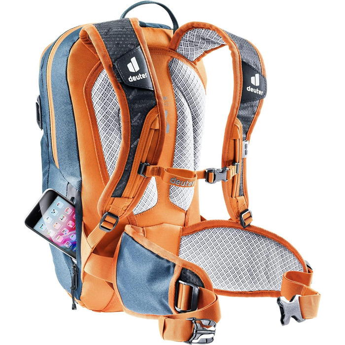 Дитячий велосипедний рюкзак Deuter Attack 8 JR з протектором, 8 л, Arctic-Mandarine