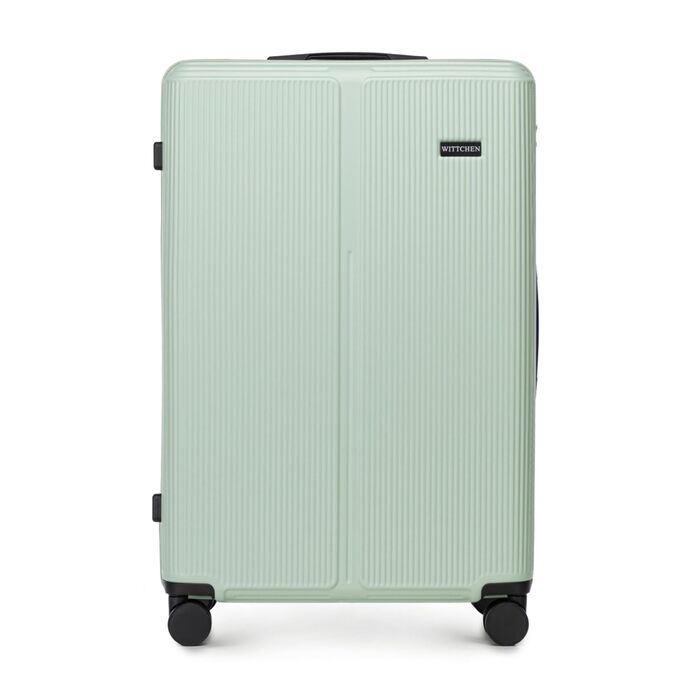 Валіза велика Wittchen Stripes Line XL (76.5x50x29 см), пластикова Hartschalen ABS, 96 л, м'ятна