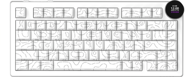 Бездротова механічна клавіатура Ajazz AK820 V2 White Peach Switch (AK820-V2-WP-S-W)