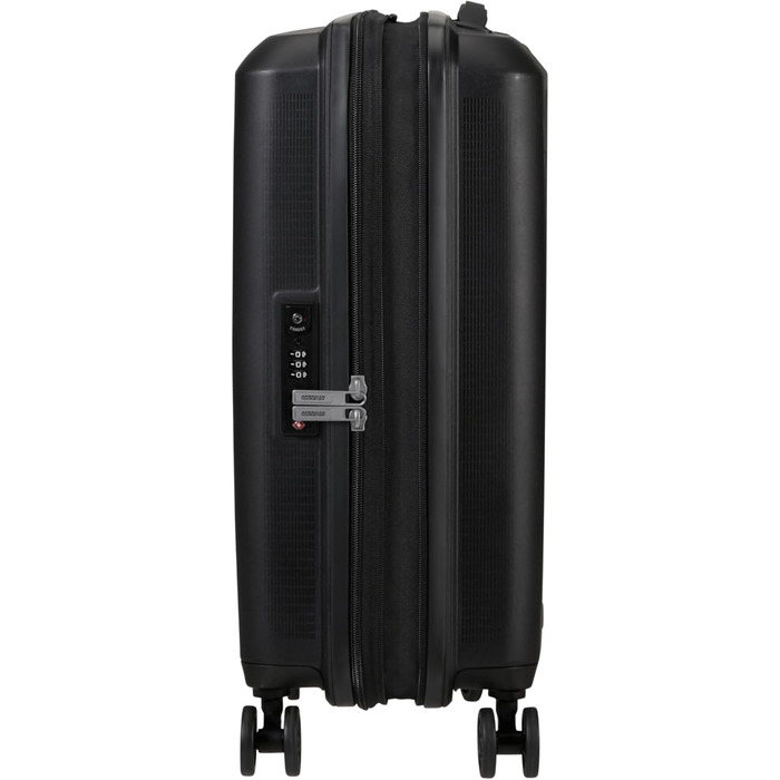 Валіза American Tourister Aerostep Spinner S, розширювана, 55 см, 36/40 л, чорна, ручна поклажа