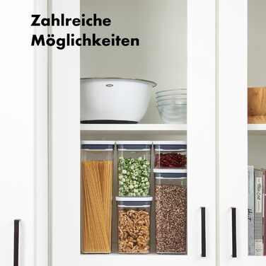 OXO Good Grips набір контейнерів POP 3 шт. прямокутні з ложкою, 1.6 л + 2.6 л, білий, для зберігання продуктів