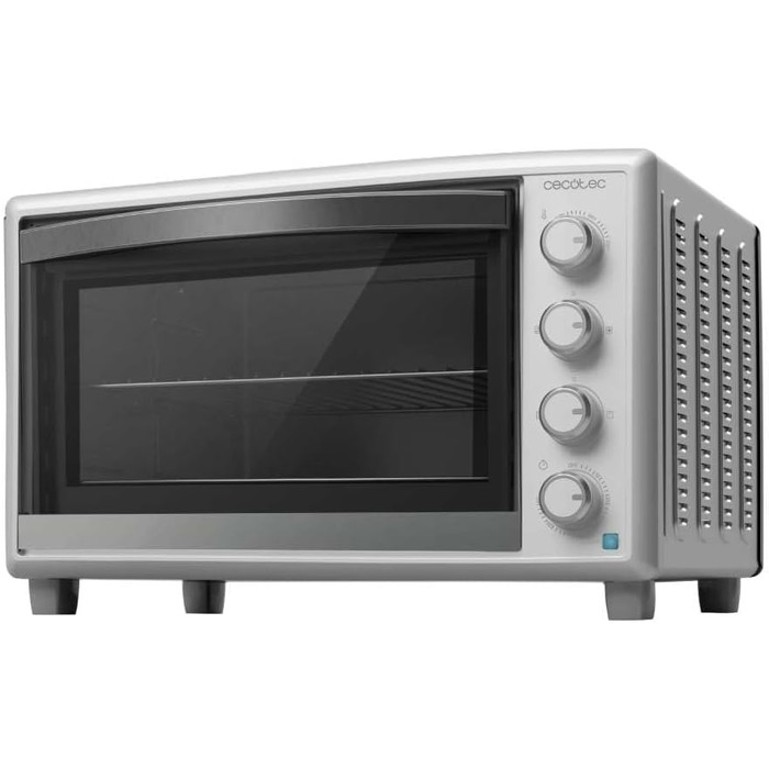 Конвекційна піч Cecotec 46 літрів Bake&Toast 4600 White Gyro. 2000 Вт, внутрішнє освітлення, 12 функцій, температура до 230°C, подвійне скло, з обертовим шампуром, білий