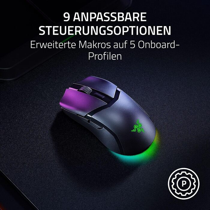 Ігрова миша Razer Cobra HyperSpeed: легка дротова миша з Chroma RGB, оптичними перемикачами 3-го покоління, вагою 57 г, чорна