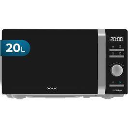 Мікрохвильова піч Cecotec Proclean 5010 Inverter 19 л, 700 Вт, 5 режимів, LED-дисплей, 8 програм, чорна, цифрова, для розморожування, підігріву і приготування