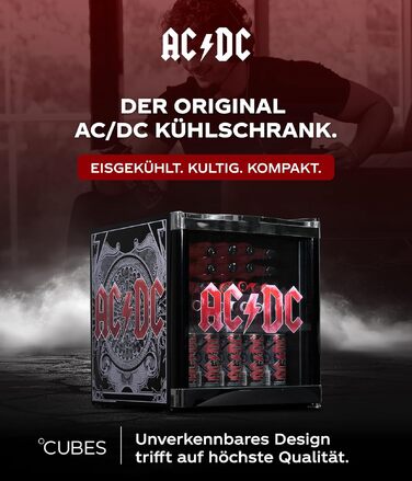 Міні-холодильник °CUBES AC/DC 48 л з скляними дверцятами для напоїв – бар, офіс, геймінг | Тихий та енергоефективний