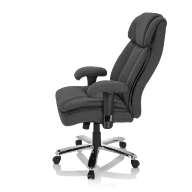Надміцне крісло / офісне крісло BUILDER XXL I тканина темно-сірий hjh OFFICE