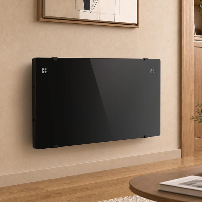 Розумний керамічний обігрівач стін CIARRA Smart WLAN 1000W (CBHX20-B), електричний настінний конвектор з керуванням через Wi-Fi