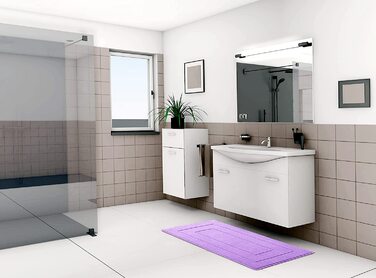 Килимок для ванної Lashuma London 50x80 см, фіолетовий фротте