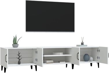 TV-тумба vidaXL біла 180x31,5x40 см з ДСП, сучасна меблі для вітальні
