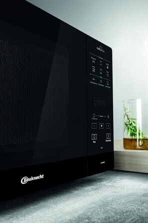 Мікрохвильова піч Bauknecht MW 49 BL з грилем, конвекцією, пароваркою, 800 Вт, чорна