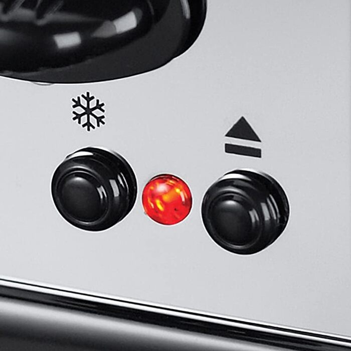 Тостер Russell Hobbs Colours+ Нержавіюча сталь, Червоний – 2 широкі слоти, підставка для булочок, 6 режимів, розморожування, 1000 Вт
