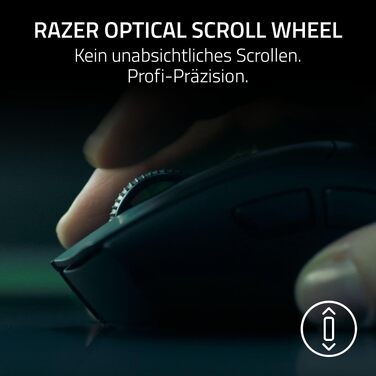 Ігрова бездротова миша Razer DeathAdder V4 Pro White: ергономічна, ультралегка (55г), 26K DPI, HyperSpeed, до 100 годин роботи