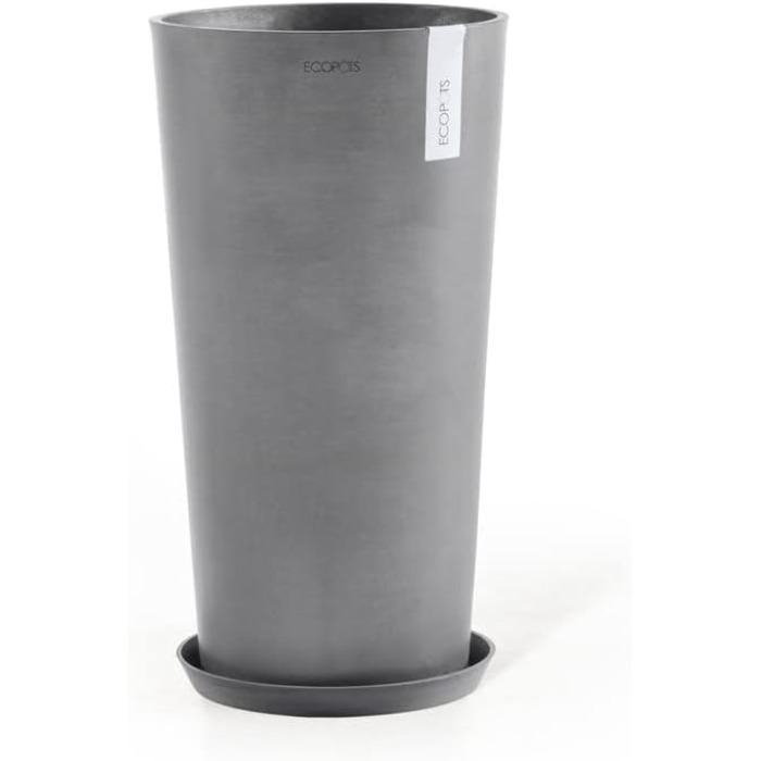 Квітчар Ecopots: великий квітчар для квітів, сірий, 49.8 x 49.8 x 91 см