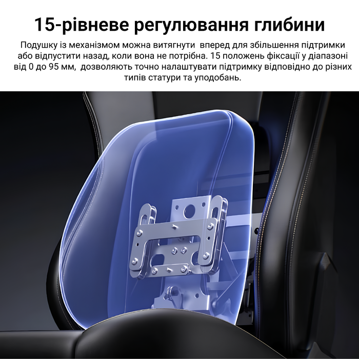 Крісло геймерське ігрове Anda Seat Phantom 4 Pro L до 100 кг Black Fabric  (AD18YSDC-72-B-F-B02)