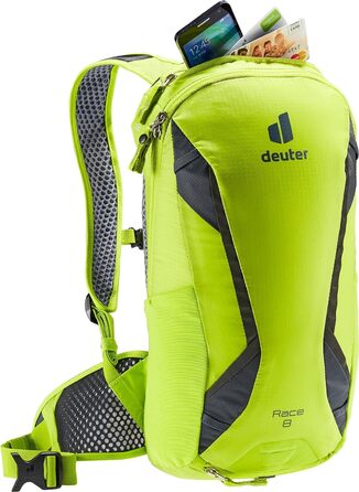 Велосипедний рюкзак Deuter Race 8 л, цитрусово-графітовий