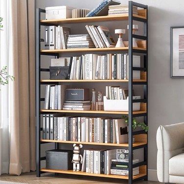 Стелаж Rebiko 80 x 174 x 30 см, чорний, відтінки коричневого
