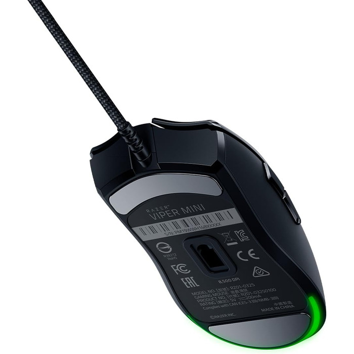 Ігрова миша Razer Viper Mini — ультралегка дротова миша (61г), оптичний сенсор 8500 DPI, RGB-підсвітка Chroma, чорна