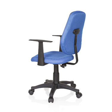 Дитяче офісне крісло KIDDY STYLE, обертове, тканина, синій/чорний, hjh OFFICE