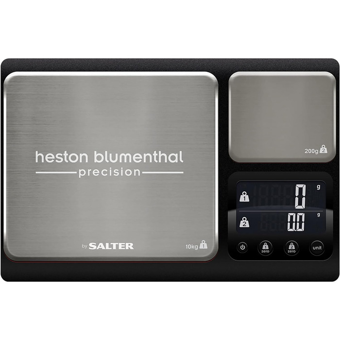 Кухонні ваги Heston Blumenthal Precision By Salter 1049A HBBKDRUP - прецизійна платформа, 10 кг, 1 г, з функцією тарування, метричні та імперські одиниці