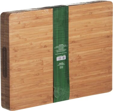Дошка для нарізання Premier Housewares з бамбука з ручками, натуральна, прямокутна, 28x40x4 см