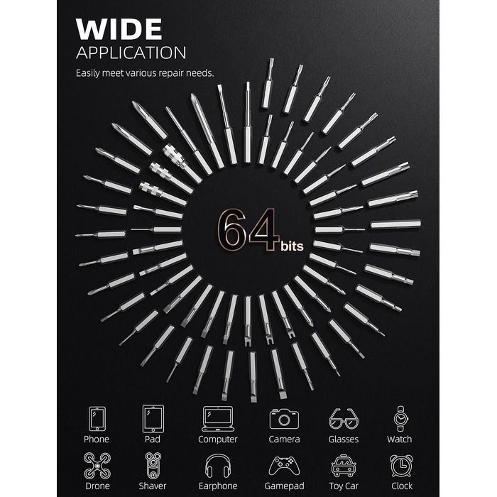 iFu Mini Електричний Шуруповерт Преміум 90 в 1: Точний Набір Викруток з LED Підсвіткою та Магнітними Бітами для Телефонів, Ноутбуків, Годинників, Камер