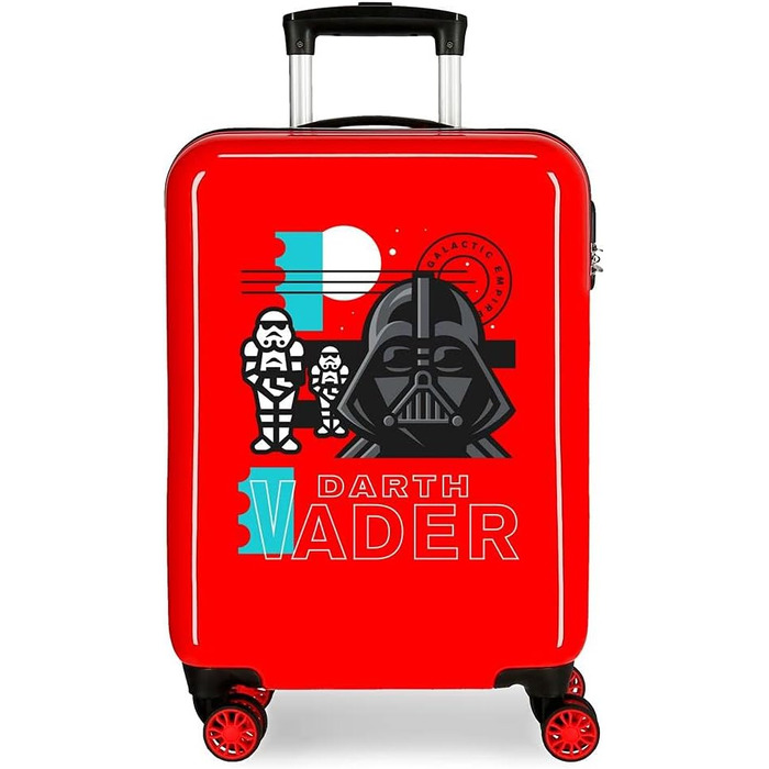 Червона валіза Star Wars Galactic Empire, ABS, 38x55x20 см, 34 л, 2 кг, 4 колеса, кодовий замок, ручна поклажа