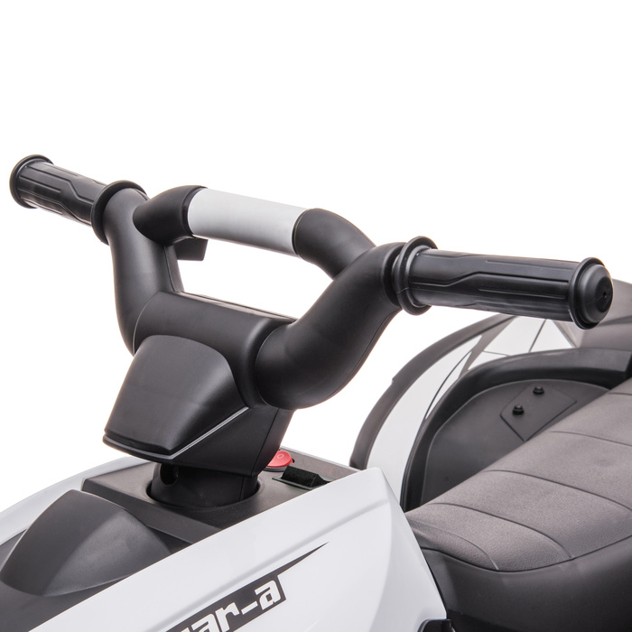 Електромобіль для дітей Kinder-Quad, 6 км/год, звукові та світлові ефекти, розміри: 83 см x 53 см x 55,5 см, чорний + білий