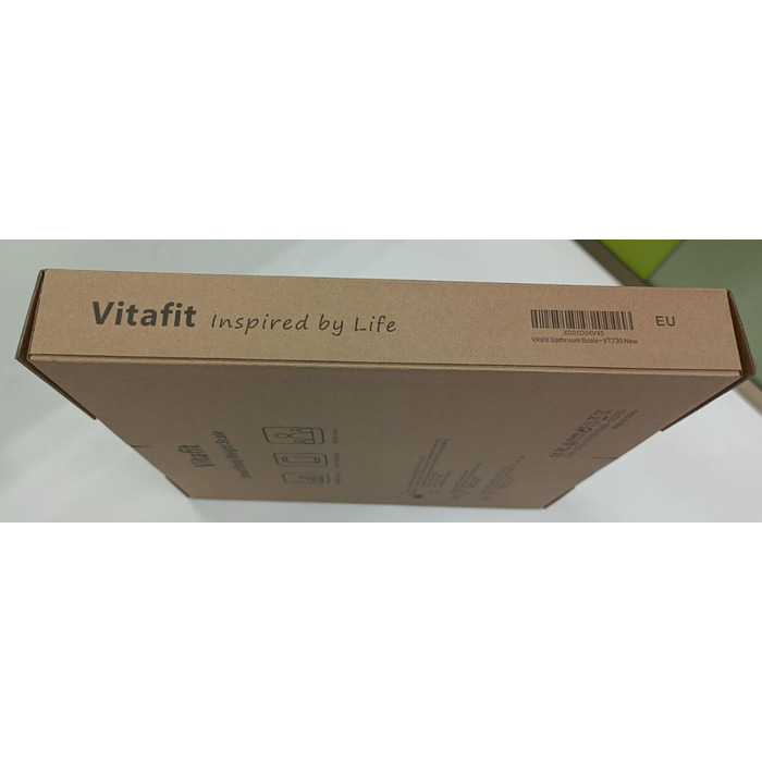 Смарт-вага Vitafit 250 кг, електронна вага для людей з вимірюванням ваги та ІМТ, Bluetooth, синхронізація з додатком, 8 мм загартоване скло, широка платформа, срібляста