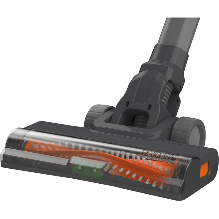 Акумуляторний пилосос BLACK+DECKER 3-в-1 BHFEA520J, 18В, безмішковий, ручний та підлоговий, турбощітка, 2 режими, бездротовий, з настінним кріпленням, щілинною насадкою, вбудованим акумулятором і зарядним кабелем
