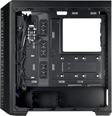 Корпус для ПК Cooler Master MasterBox 520 Mesh, Mid-Tower ATX, 3 встановлених вентилятори, сітчаста передня панель, скляна бічна стінка, ARGB-контролер, чорний