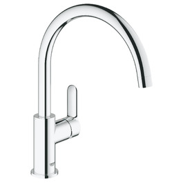 Змішувач кухонний GROHE BauEdge з високим виливом, хромований (31367000) - керамічний картридж, поворотний на 360°