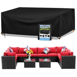 Чохол для садових меблів Wanocean 300x300x98 см, водонепроникний, Oxford 420D, анти-UV, захист від розривів, для столу та палетних меблів