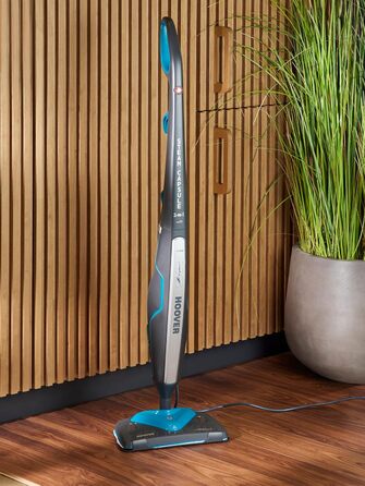 Парова швабра Hoover Steam Capsule Plus CA2IN1D 011, сіро-бірюзова, 2-в-1, для підлоги та килимів