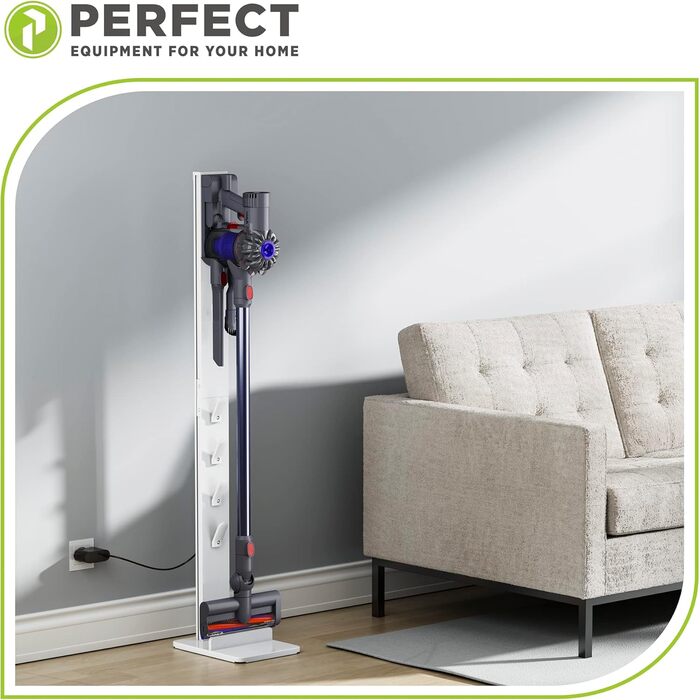 Підставка для пилососа PERFECT EQUIPMENT PHD-D200W, алюміній, біла