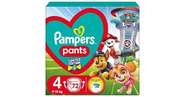 Підгузки Pampers Active Baby Paw Patrol, розмір 4 (9-15 кг), 72 шт.