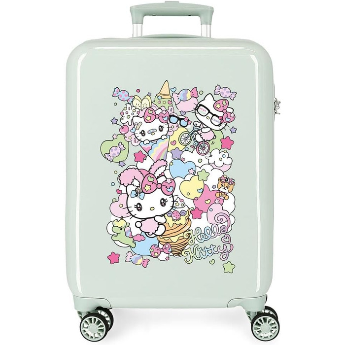 Дитячий валіза Hello Kitty Harajuku зелений 38x55x20 см, ABS, 34 л, 4 колеса, ручна поклажа
