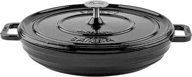 Чавунний казан Sallys 'Samira' Deluxe, 2,2 л, для всіх плит і духовки, до 250°C, чорний Fury Black Majolika, преміум-якість