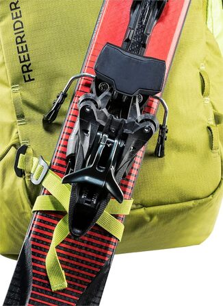 Жіночий туристичний рюкзак Deuter Freerider Pro 32+10 л, для лижних турів, зелено-жовтий