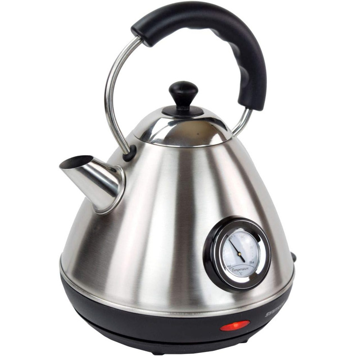 Електрочайник Syntrox Germany WK-2200W-1.7T 2200 Вт 1,7 л нержавіюча сталь з термометром, бездротовий, 360°