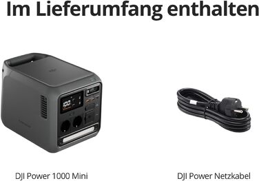 Портативна зарядна станція DJI Power Station 1024Wh 2600W, LiFePO4 акумулятор, швидка зарядка, сонячна панель, для кемпінгу та дому